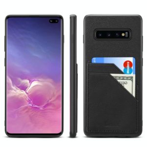 For Galaxy S10 Denior V1 Luxury Car Cowhide Leather Protective Case with Double Card Slots(Black) (Denior) (OEM)