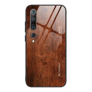 For Xiaomi Mi 10 Pro Wood Grain Glass Protective Case(M02) (OEM)