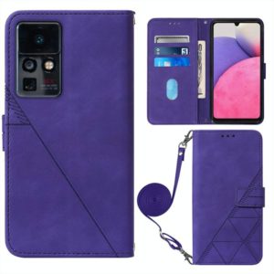 For Infinix Zero X Neo X6810 Crossbody 3D Embossed Flip Leather Phone Case(Purple) (OEM)