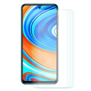 For Xiaomi Redmi Note 9 5 PCS ENKAY Hat-prince 0.26mm 9H 2.5D Curved Edge Tempered Glass Film (ENKAY) (OEM)