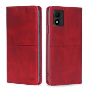 For TCL 303 Cow Texture Magnetic Horizontal Flip Leather Phone Case(Red) (OEM)