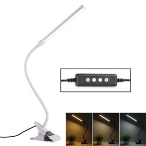 LED Desk Lamp 8W Folding Adjustable USB Charging Eye Protection Table Lamp, USB Charge Version(White) (Fonkin) (OEM)