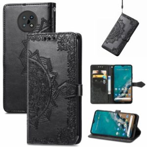 For Nokia G50 Mandala Embossing Pattern Horizontal Flip Leather Case with Holder & Card Slots & Wallet & Lanyard(Black) (OEM)