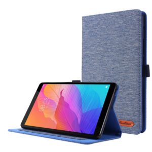 For Huawei MatePad T 8 Horizontal Flip TPU + Fabric PU Leather Protective Case with Card Slots & Holder(Dark Blue) (OEM)