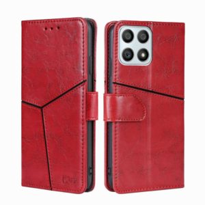 For Honor X30i Geometric Stitching Horizontal Flip Leather Phone Case(Red) (OEM)