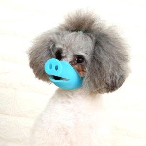 Pet Dog Piggy Mouth Dog Mask Bark Stopper, Size: Large(Blue) (OEM)