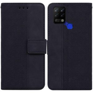 For Tecno Pova LD7 Geometric Embossed Leather Phone Case(Black) (OEM)