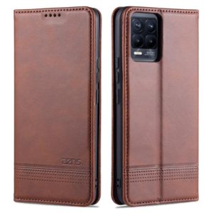 For OPPO Realme 8 / 8 Pro AZNS Magnetic Calf Texture Horizontal Flip Leather Case with Card Slots & Holder & Wallet(Brown) (AZNS) (OEM)