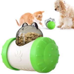 Pet Swing Bear Food Leakage Balance Car Toy Pet Supplies(Green White) (OEM)