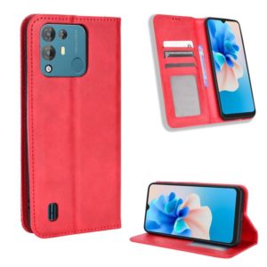 For Blackview A55 Pro Magnetic Buckle Retro Texture Leather Phone Case(Red) (OEM)