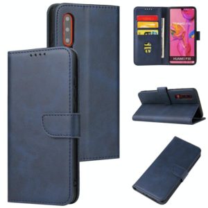 For Huawei P30 Calf Texture Buckle Horizontal Flip Leather Case with Holder & Card Slots & Wallet(Blue) (OEM)