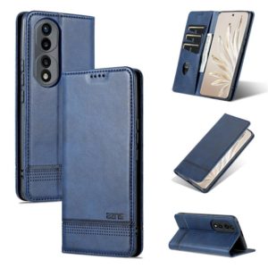 For Honor 70 AZNS Magnetic Calf Texture Flip Leather Phone Case(Dark Blue) (AZNS) (OEM)
