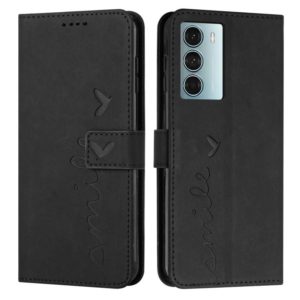 For Motorola Moto G200 Skin Feel Heart Pattern Leather Phone Case(Black) (OEM)