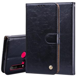 For Huawei P20 Lite (2019) / Nova 5i Business Style Oil Wax Texture Horizontal Flip Leather Case with Holder & Card Slots & Wallet(Black) (OEM)
