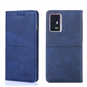 For ZTE Axon 30 Pro Cow Texture Magnetic Horizontal Flip Leather Phone Case(Blue) (OEM)