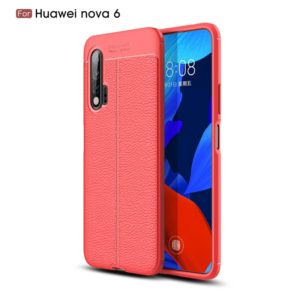 For Huawei Nova 6 Litchi Texture TPU Shockproof Case(Red) (OEM)