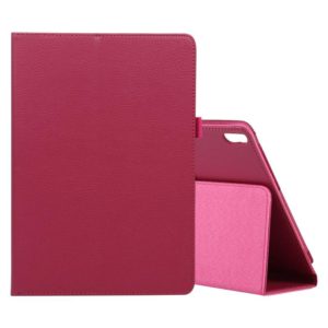For Lenovo Smart Tab M10 / P10 10.1 inch Litchi Texture Solid Color Horizontal Flip Leather Case with Holder & Pen Slot(Rose Red) (OEM)