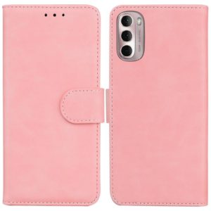 For Motorola Moto G Stylus 4G 2022 Skin Feel Pure Color Flip Leather Phone Case(Pink) (OEM)