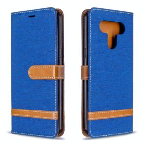 For LG K51 Color Matching Denim Texture Horizontal Flip Leather Case with Holder & Card Slots & Wallet & Lanyard(Royal Blue) (OEM)