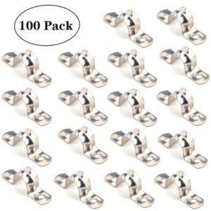 100 PCS M12 304 Stainless Steel Hole Tube Clips U-tube Clamp Connecting Ring Hose Clamp (OEM)