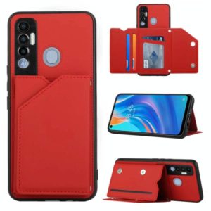 For Tecno Spark 7 Pro Skin Feel PU + TPU + PC Phone Case(Red) (OEM)