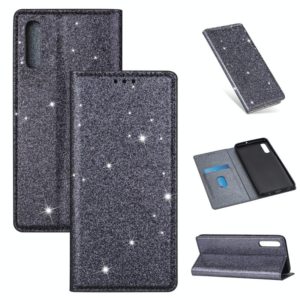 For Samsung Galaxy A30s / A50 / A50s Ultrathin Glitter Magnetic Horizontal Flip Leather Case with Holder & Card Slots(Gray) (OEM)