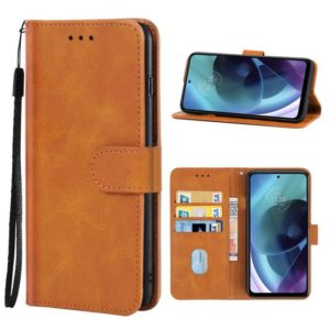 For Motorola Moto G71 5G Leather Phone Case(Brown) (OEM)
