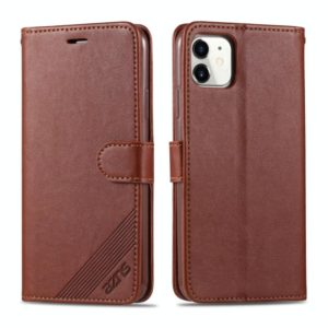 For iPhone 11 AZNS Sheepskin Texture Horizontal Flip Leather Case with Holder & Card Slots & Wallet(Brown) (AZNS) (OEM)