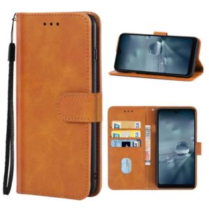 Leather Phone Case For Sharp Aquos Wish SHG06(Brown) (OEM)