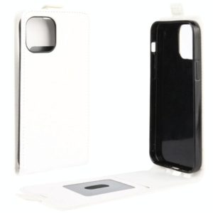 For iPhone 12 mini R64 Texture Single Vertical Flip Leather Protective Case with Card Slots & Photo Frame(White) (OEM)