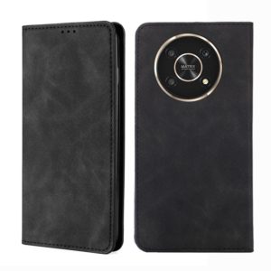For Honor X30 Skin Feel Magnetic Horizontal Flip Leather Phone Case(Black) (OEM)