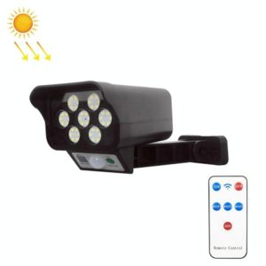 Solar Sensor LED Wall Light Simulation Surveillance Camera Glare Anti-Thief Street Lamp, Style: Remote Control (42LED) (OEM)