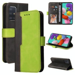 For Samsung Galaxy A51 4G / M40s 4G Business Stitching-Color Horizontal Flip PU Leather Case with Holder & Card Slots & Photo Frame(Green) (OEM)