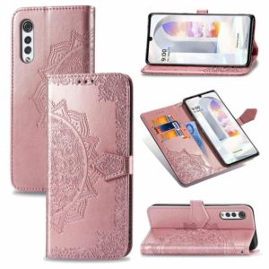 For LG Velvet 2 Pro Mandala Embossing Pattern Horizontal Flip Leather Case with Holder & Card Slots & Wallet & Lanyard(Rose Gold) (OEM)