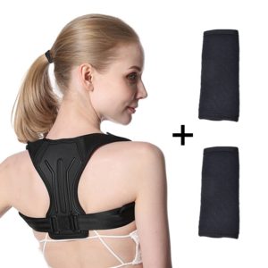 Anti-kyphosis Correction Belt Invisible Artifact For Sitting Posture, Style: Correction Belt + Shoulder Strap, Size:XL (OEM)