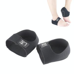 Heel Fatigue Shock Absorption And Warmth Gel Protective Cover, Size:L, Style:with Printing(Black) (OEM)
