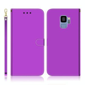 For Galaxy S9 Imitated Mirror Surface Horizontal Flip Leather Case with Holder & Card Slots & Wallet & Lanyard(Purple) (OEM)