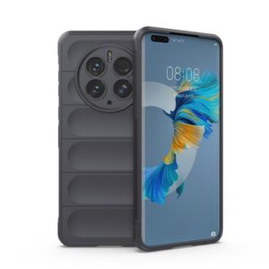 For Huawei Mate 50 Pro Magic Shield TPU + Flannel Phone Case(Dark Grey) (OEM)
