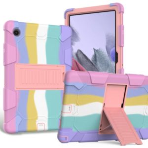 For Samsung Galaxy Tab A8 10.5 2021 Two-Color Robot Silicone + PC Tablet Case(Colorful + Rose Gold) (OEM)