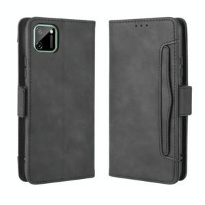 For OPPO Realme C11 Wallet Style Skin Feel Calf Pattern Leather Case with Separate Card Slot(Black) (OEM)