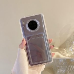 For Huawei Mate 30 Transparent Card Slot TPU Phone Case(Transparent) (OEM)