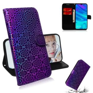 For Huawei Enjoy 9s / Honor 10i/20i Solid Color Colorful Magnetic Buckle Horizontal Flip PU Leather Case with Holder & Card Slots & Wallet & Lanyard(Purple) (OEM)
