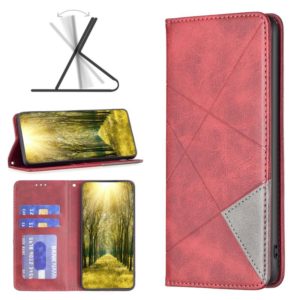 For Motorola Moto E32 4G / Moto E32s Prismatic Invisible Magnetic Leather Phone Case(Red)) (OEM)