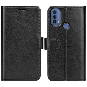 For Motorola Moto E30 / E40 R64 Texture Single Horizontal Flip Phone Case(Black) (OEM)