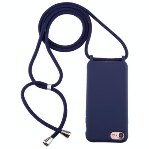 For iPhone 6s / 6 Candy Color TPU Protective Case with Lanyard(Dark Blue) (OEM)