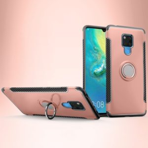 Shockproof Car Magnetic Case with 360 Degree Rotating Armor Ring for Huawei Mate 20 X(Rose Gold) (OEM)