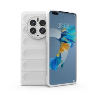 For Huawei Mate 50 Pro Magic Shield TPU + Flannel Phone Case(White) (OEM)