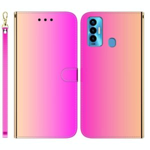 For Tecno Camon 18i Imitated Mirror Surface Horizontal Flip Leather Phone Case(Gradient Color) (OEM)
