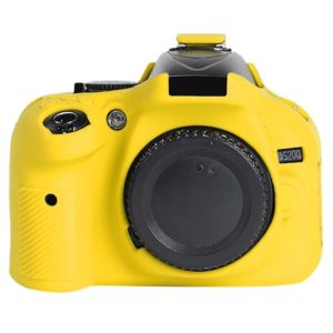 Soft Silicone Protective Case for Nikon D5200 (Yellow) (OEM)