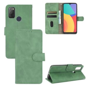 For alcatel 1S (2021) Solid Color Skin Feel Magnetic Buckle Horizontal Flip Calf Texture PU Leather Case with Holder & Card Slots & Wallet(Green) (OEM)